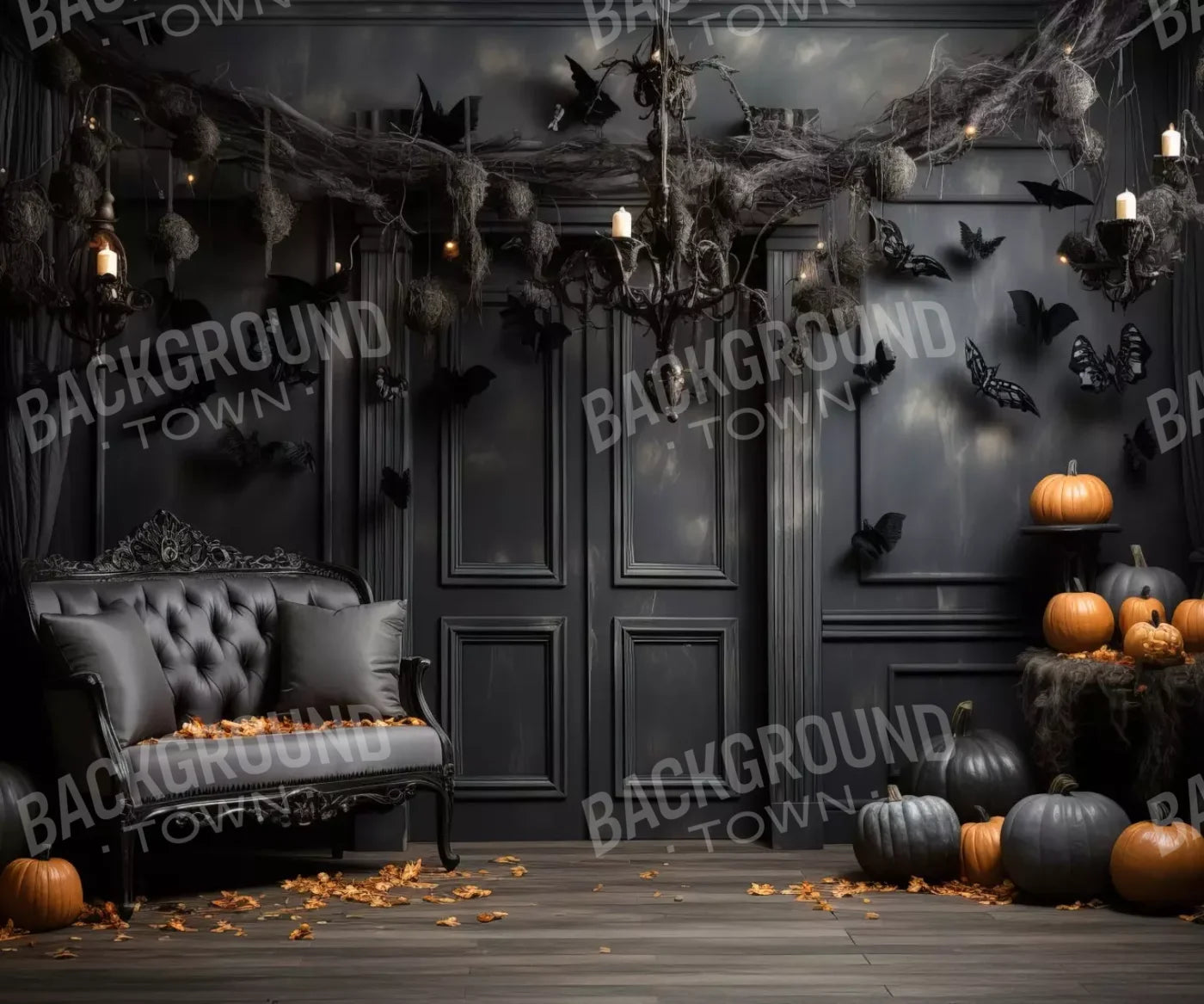 Bewitched With Bats Ii 5’X4’2 Fleece (60 X 50 Inch) Backdrop