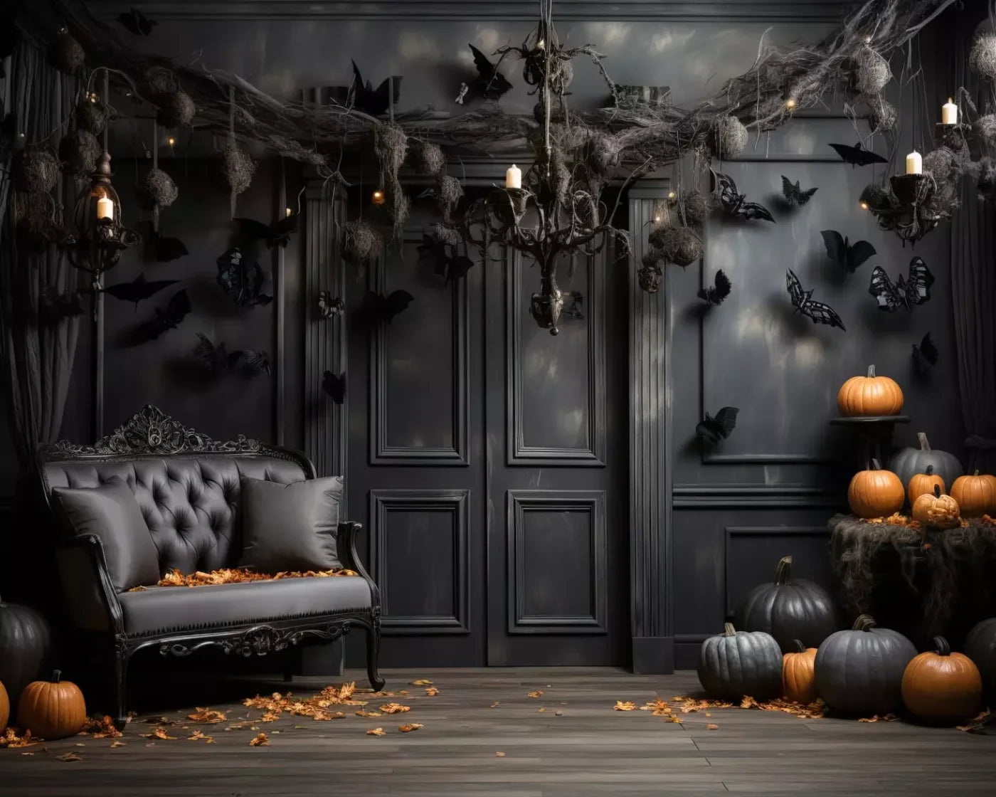 Bewitched With Bats Ii 10’X8’ Fleece (120 X 96 Inch) Backdrop