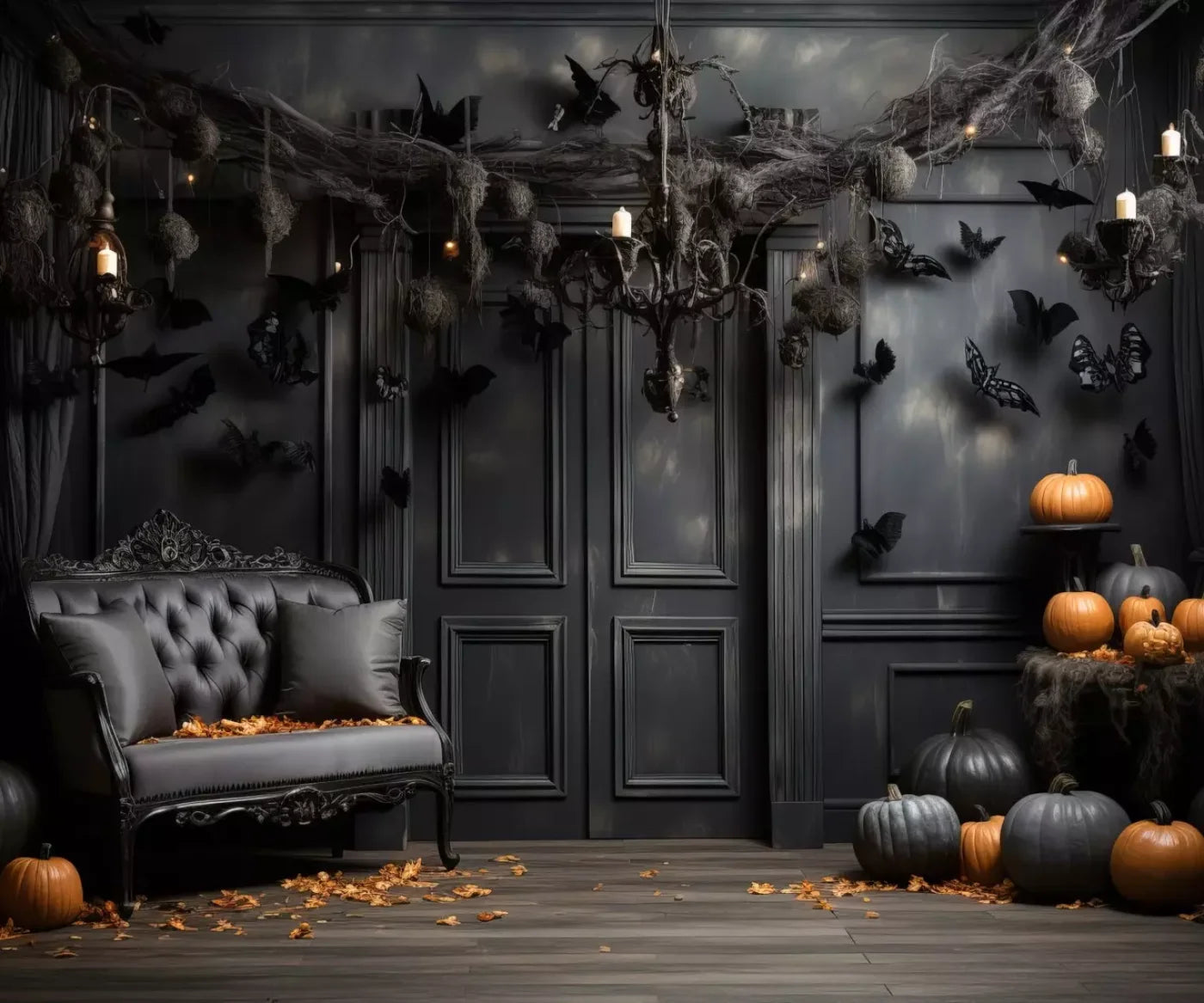 Bewitched With Bats Ii 5’X4’2 Fleece (60 X 50 Inch) Backdrop