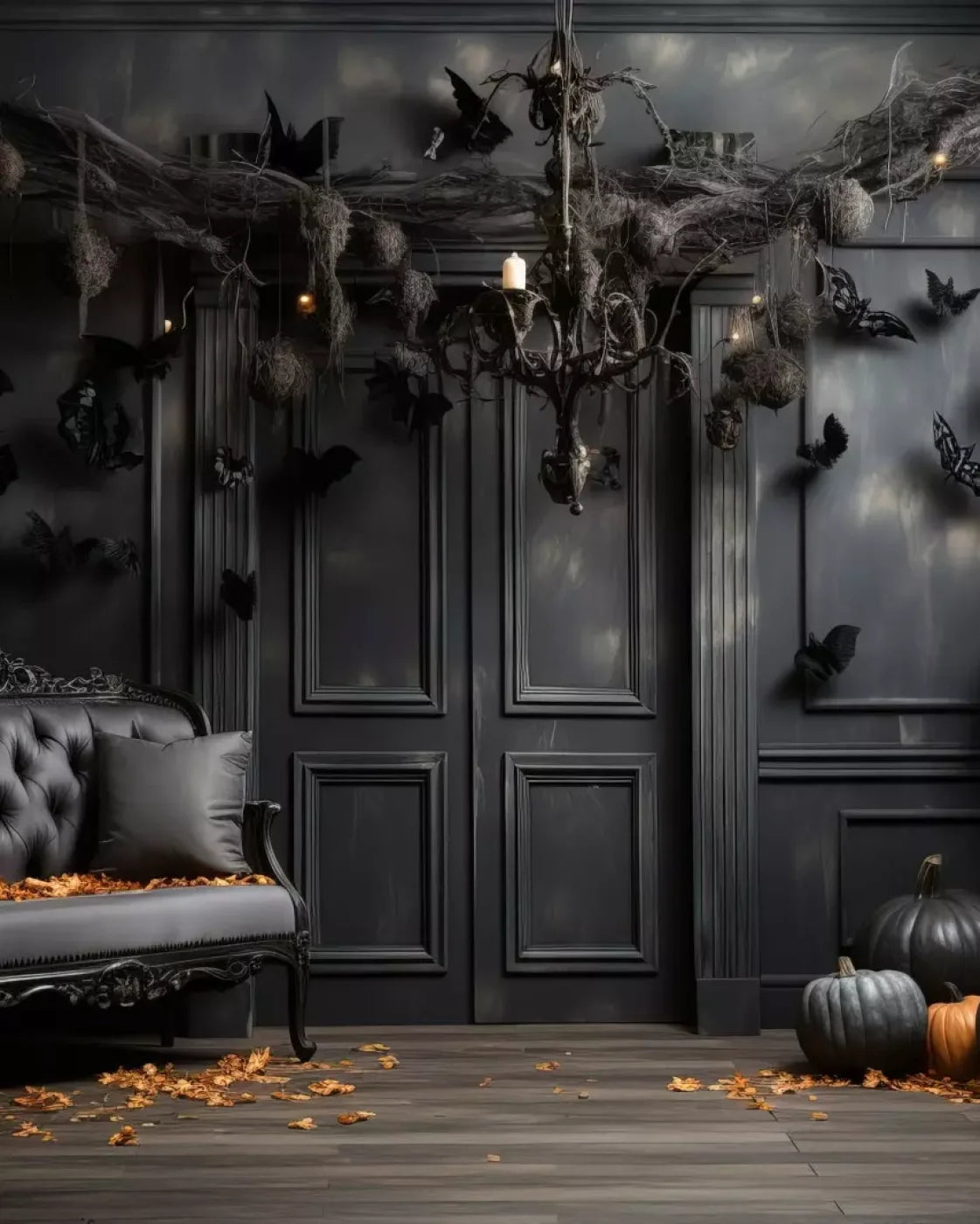 Bewitched With Bats Ii 8’X10’ Fleece (96 X 120 Inch) Backdrop