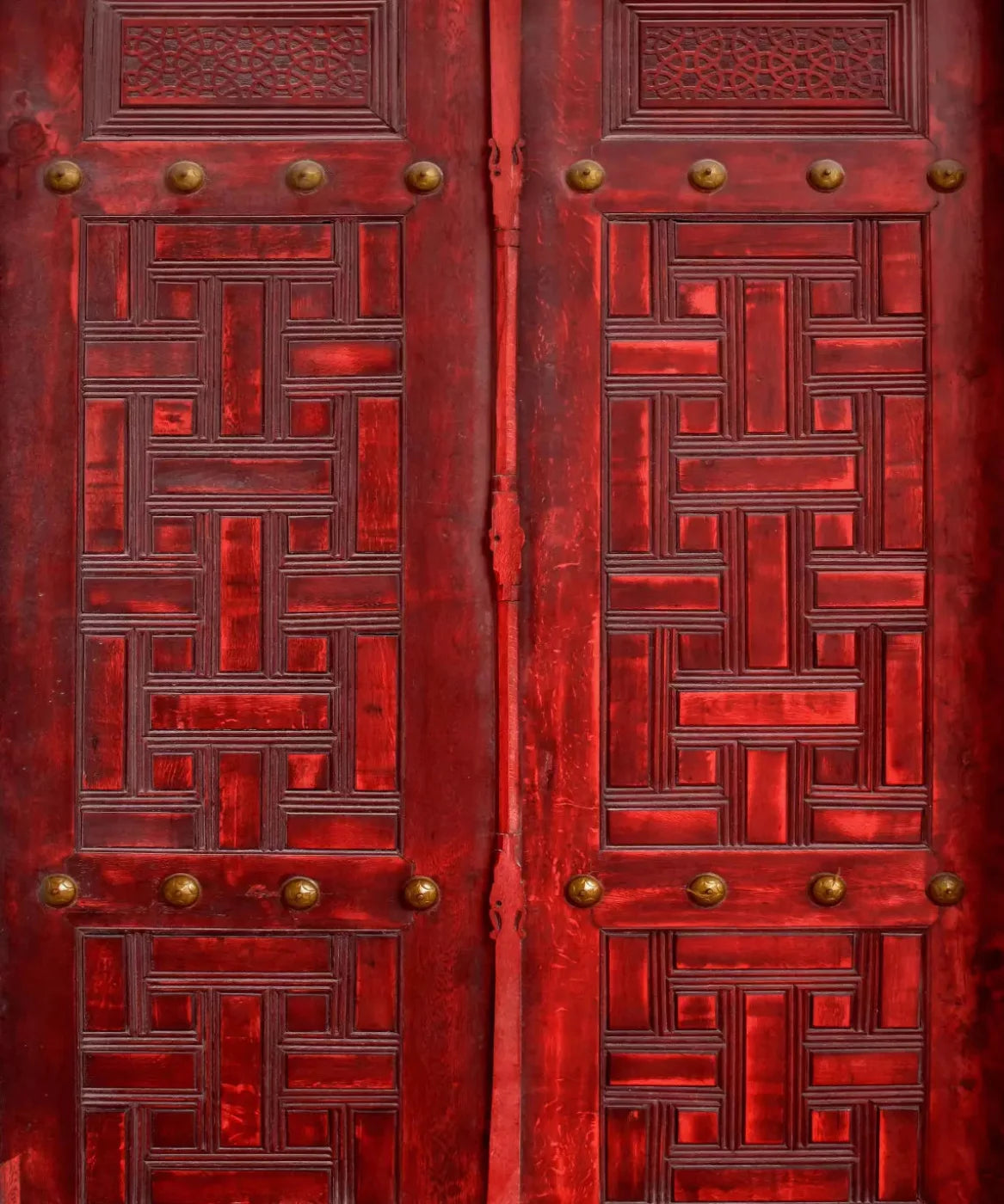 Red Steel and Metal Backdrop for Photography