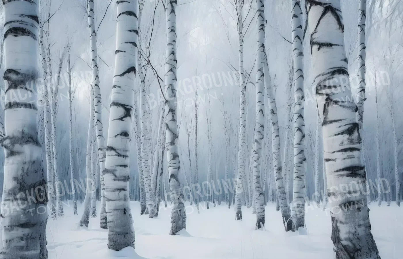 Birch Snow I 14’X9’ Ultracloth (168 X 108 Inch) Backdrop