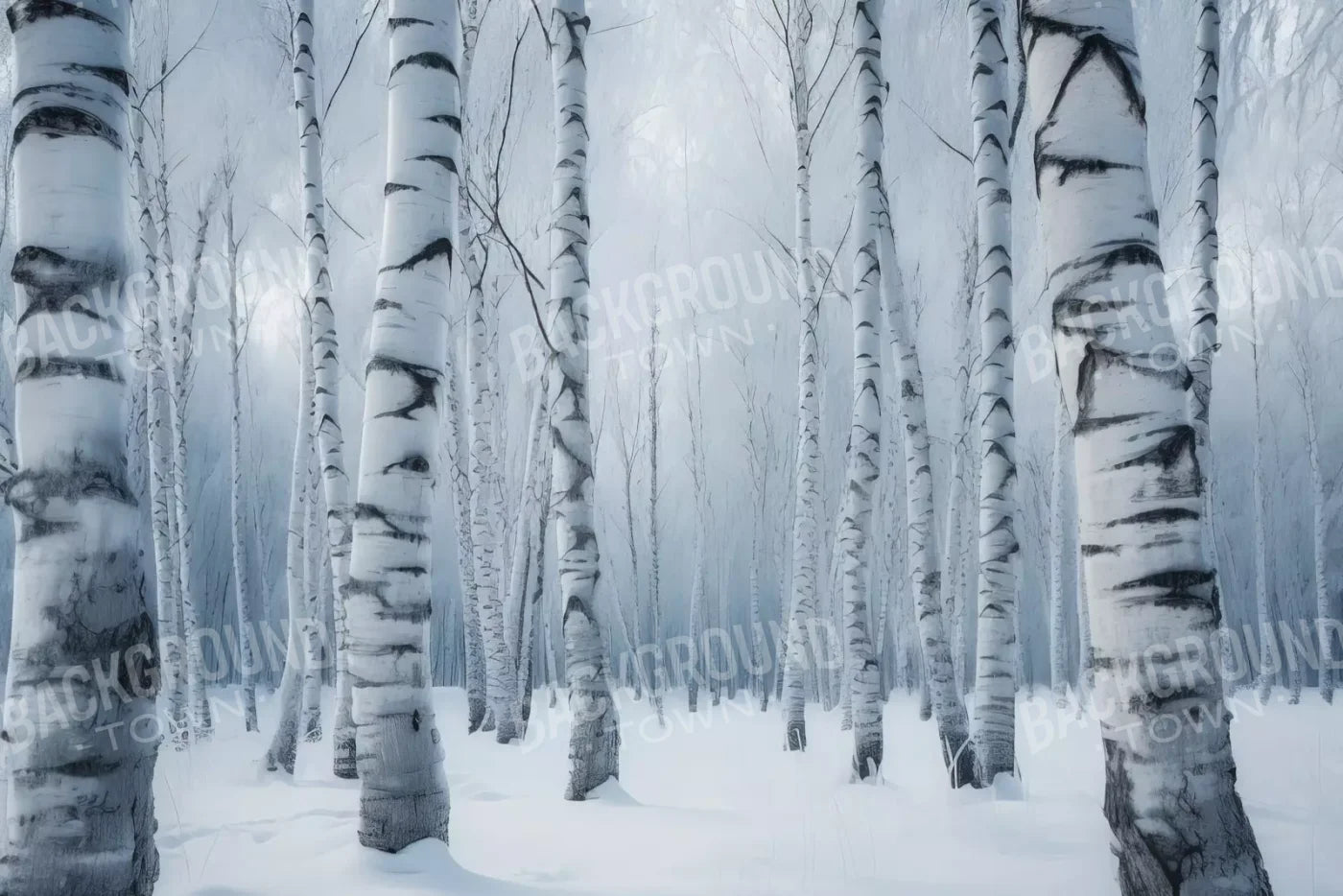 Birch Snow I 12’X8’ Ultracloth (144 X 96 Inch) Backdrop