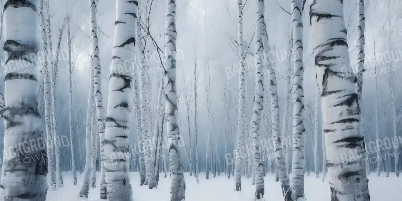 Birch Snow I 16’X8’ Ultracloth (192 X 96 Inch) Backdrop