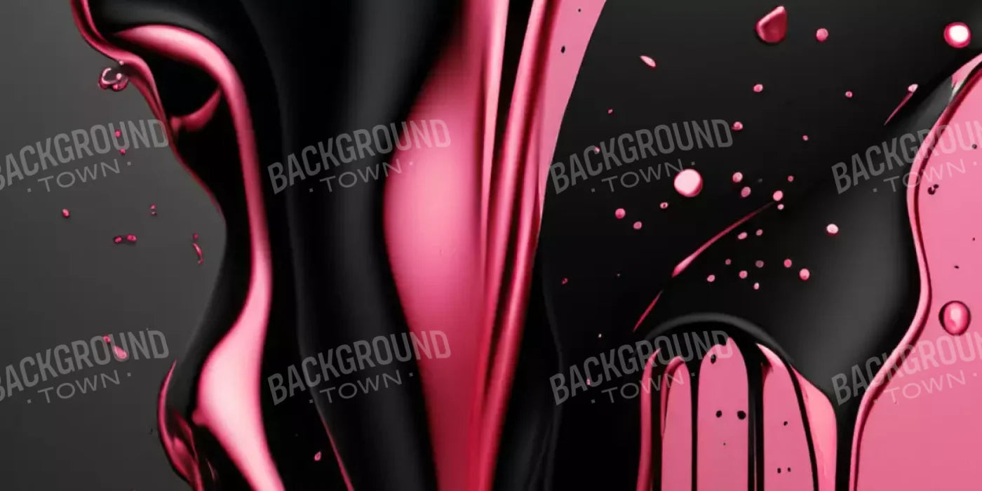 Black And Pink Paint 16’X8’ Ultracloth (192 X 96 Inch) Backdrop