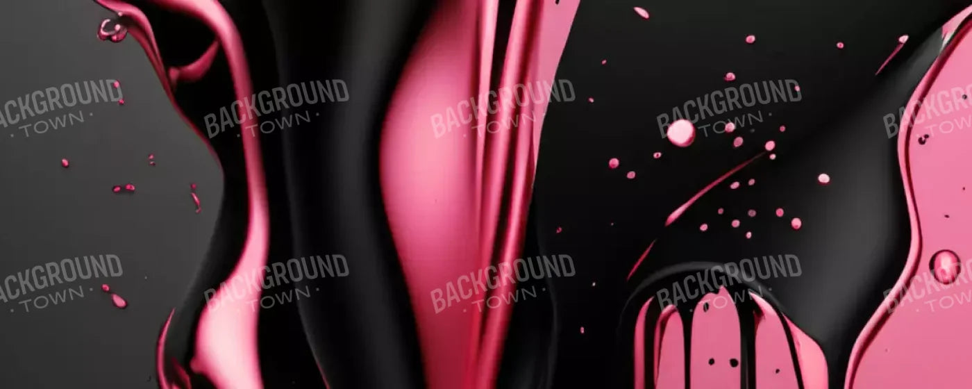 Black And Pink Paint 20’X8’ Ultracloth (240 X 96 Inch) Backdrop