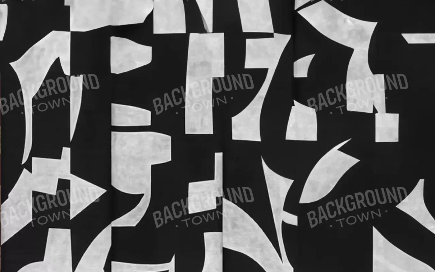 Black And White Abstract 8’X5’ Ultracloth (96 X 60 Inch) Backdrop