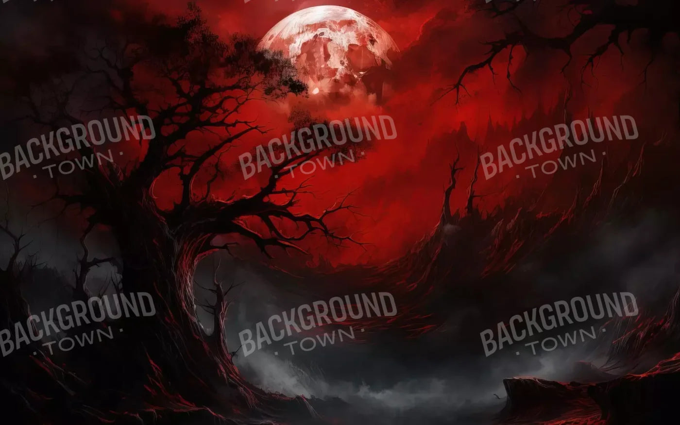 Blood Moon I 8’X5’ Ultracloth (96 X 60 Inch) Backdrop