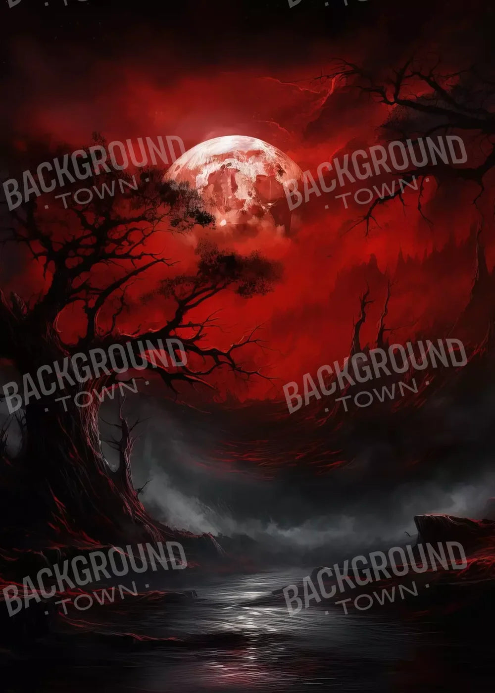 Blood Moon I 5’X7’ Ultracloth (60 X 84 Inch) Backdrop