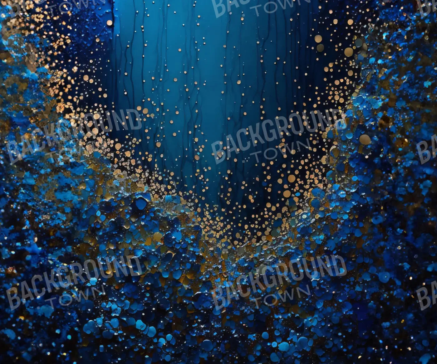 Blue Gold Backdrop for Photography