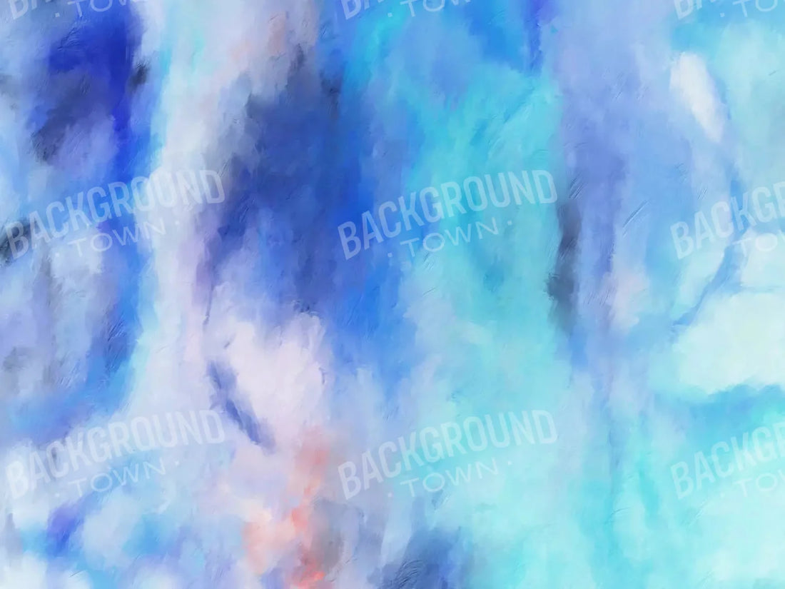 Blue Abstract 68X5 Fleece ( 80 X 60 Inch ) Backdrop