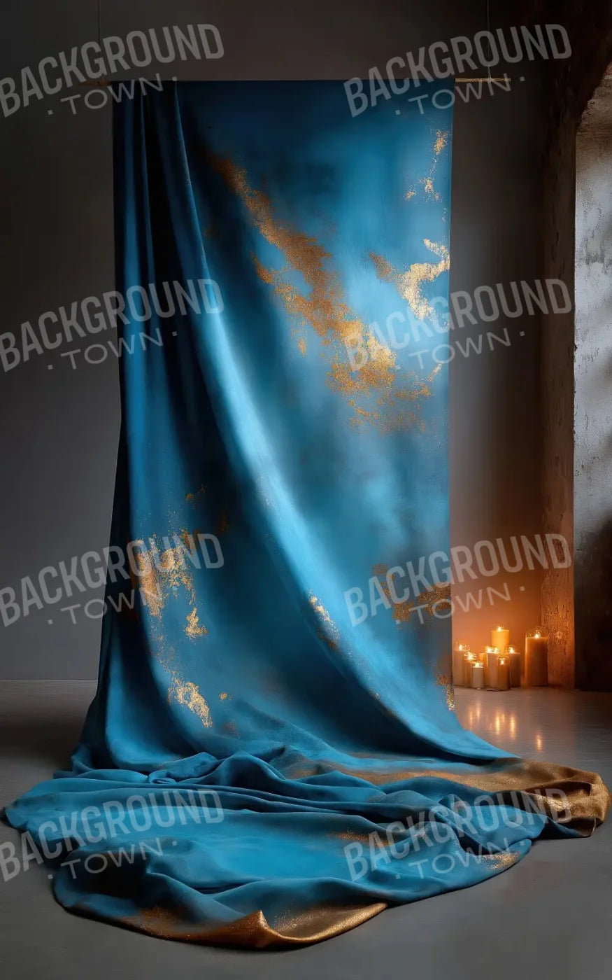 Blue And Gold Drape 5’x8’ UltraCloth (60 x 96 inch) Backdrop
