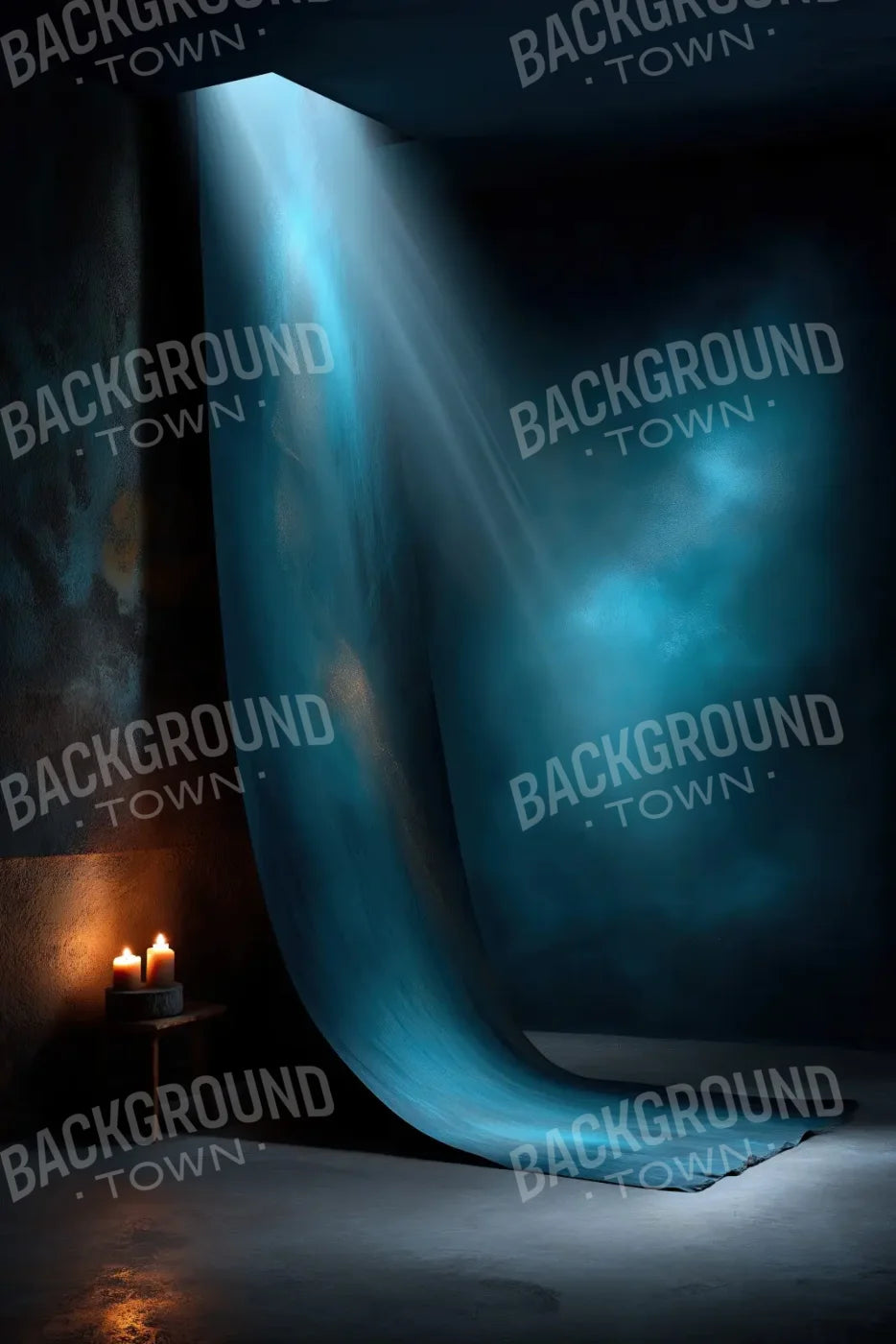 Blue Candelit Corner 8’x12’ UltraCloth (96 x 144 inch) Backdrop