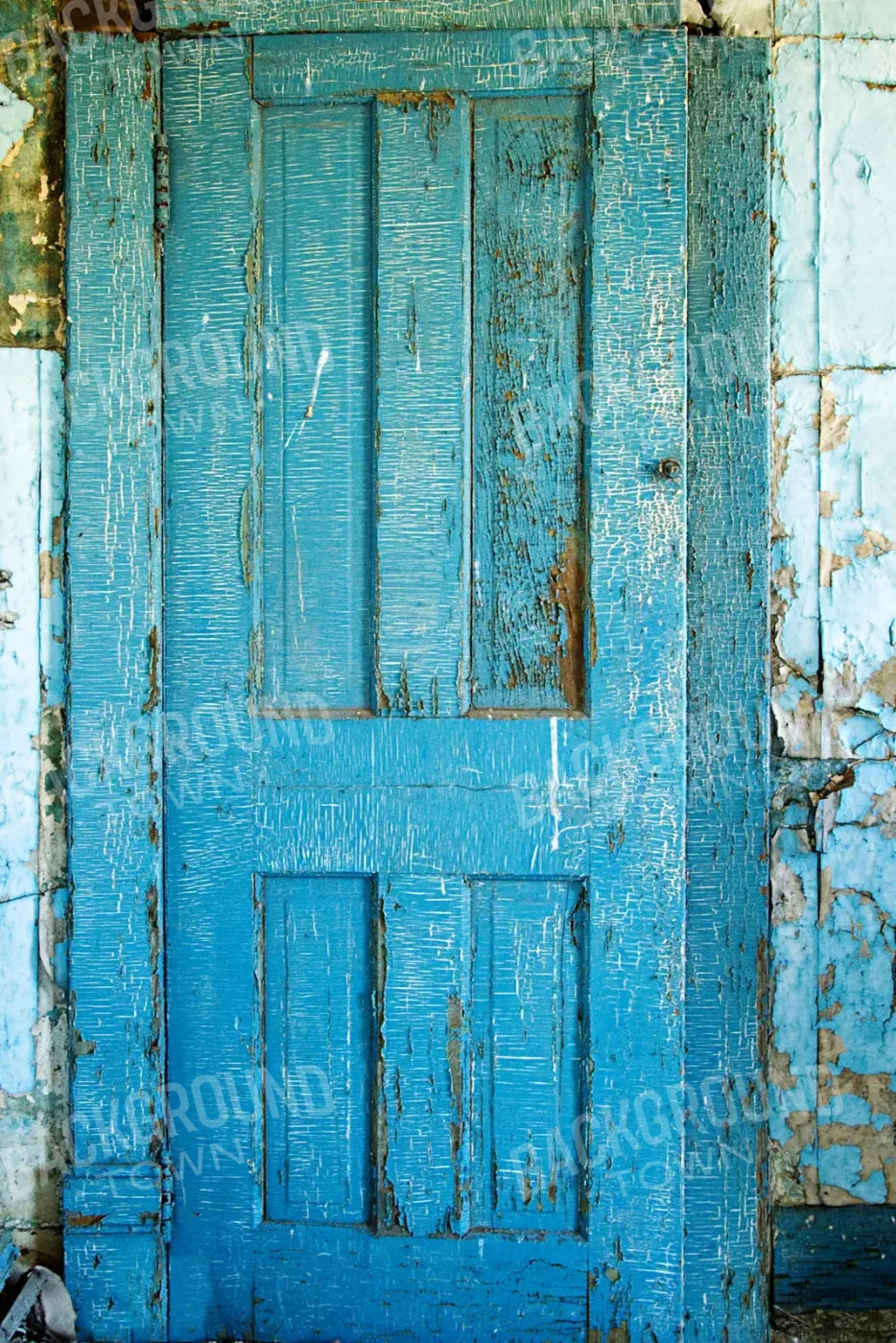 Blue Door Blues 5X8 Ultracloth ( 60 X 96 Inch ) Backdrop
