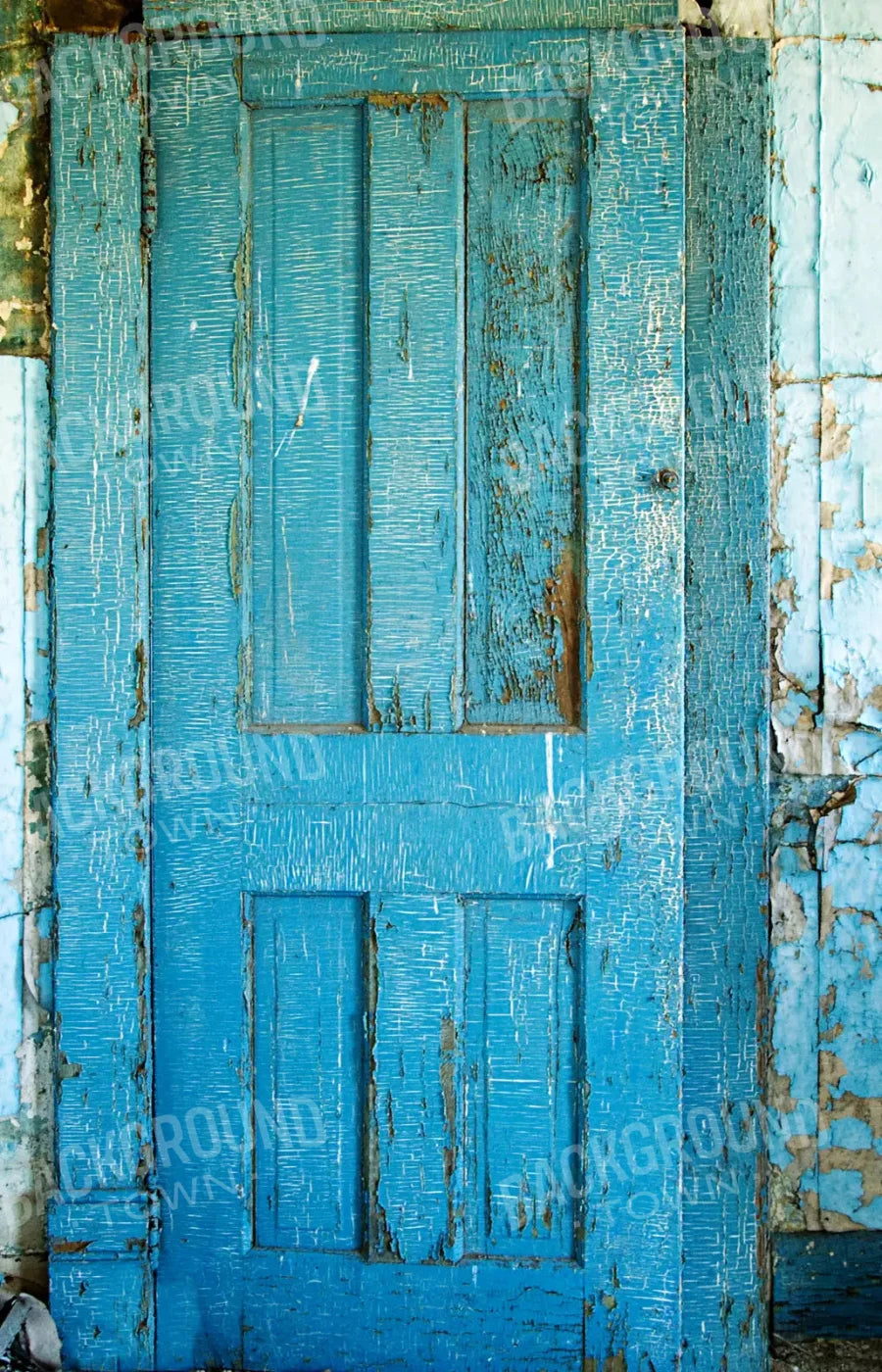 Blue Door Blues 8X12 Ultracloth ( 96 X 144 Inch ) Backdrop