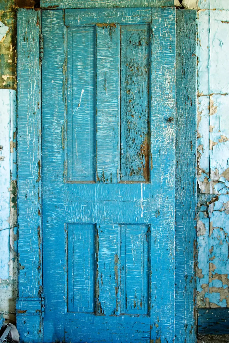 Blue Door Blues 5X76 For Lvl Up Backdrop System ( 60 X 90 Inch )