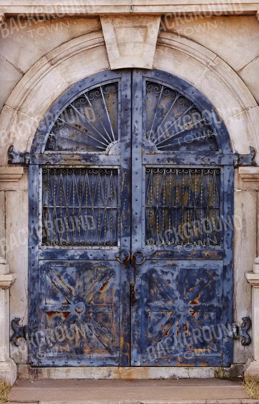 Blue Iron Doors 8X12 Ultracloth ( 96 X 144 Inch ) Backdrop