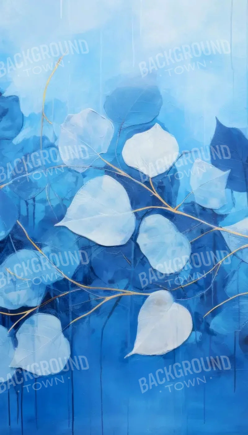 Blue Leaves 8’X14’ Ultracloth For Westcott X-Drop Pro (96 X 168 Inch) Backdrop