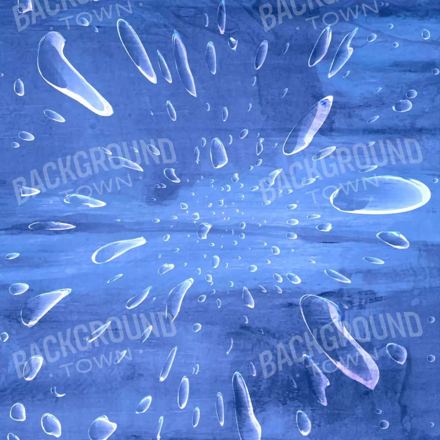 Blue Raindrops 10X10 Ultracloth ( 120 X Inch ) Backdrop