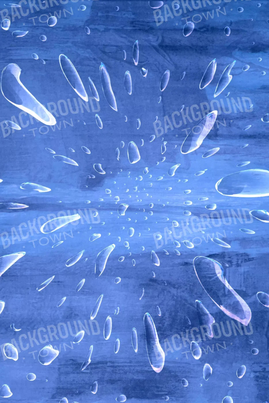 Blue Raindrops 5X8 Ultracloth ( 60 X 96 Inch ) Backdrop