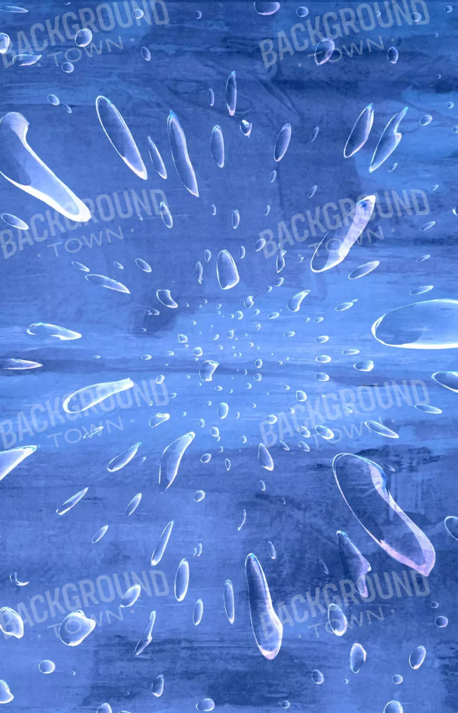 Blue Raindrops 8X12 Ultracloth ( 96 X 144 Inch ) Backdrop