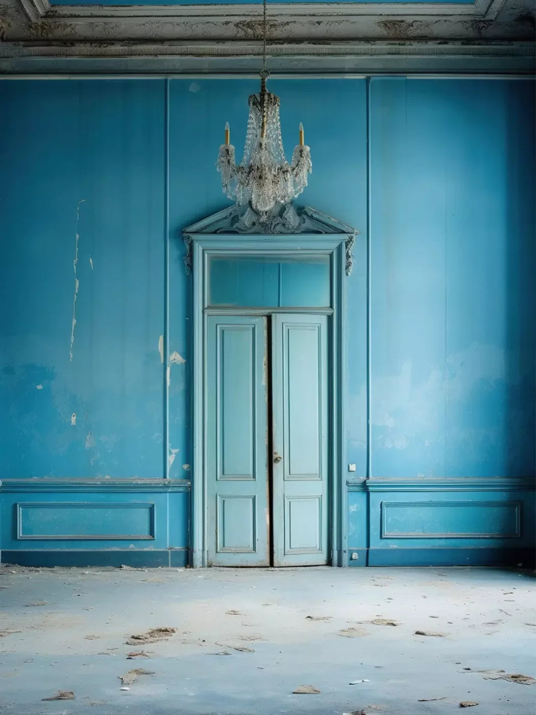 Blue Room 5X68 Fleece ( 60 X 80 Inch ) Backdrop