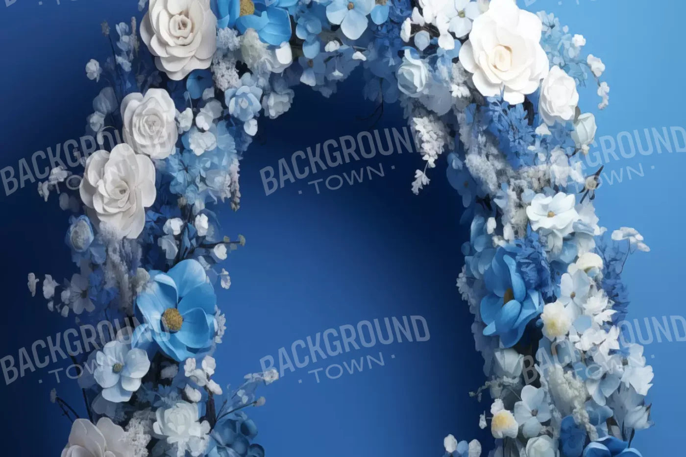 Blue Studio Floral Arch 12’X8’ Ultracloth (144 X 96 Inch) Backdrop