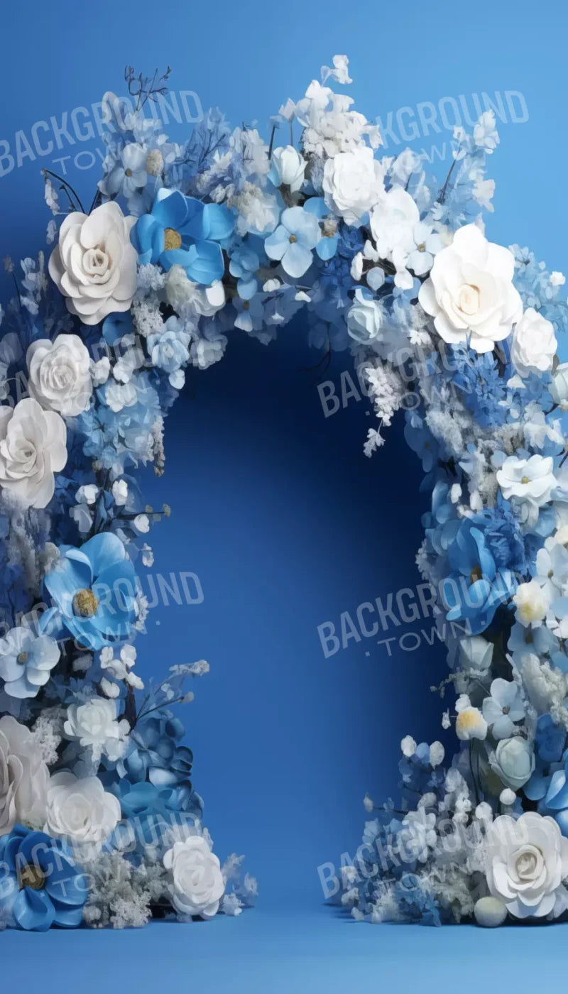 Blue Studio Floral Arch 8’X14’ Ultracloth (96 X 168 Inch) Backdrop