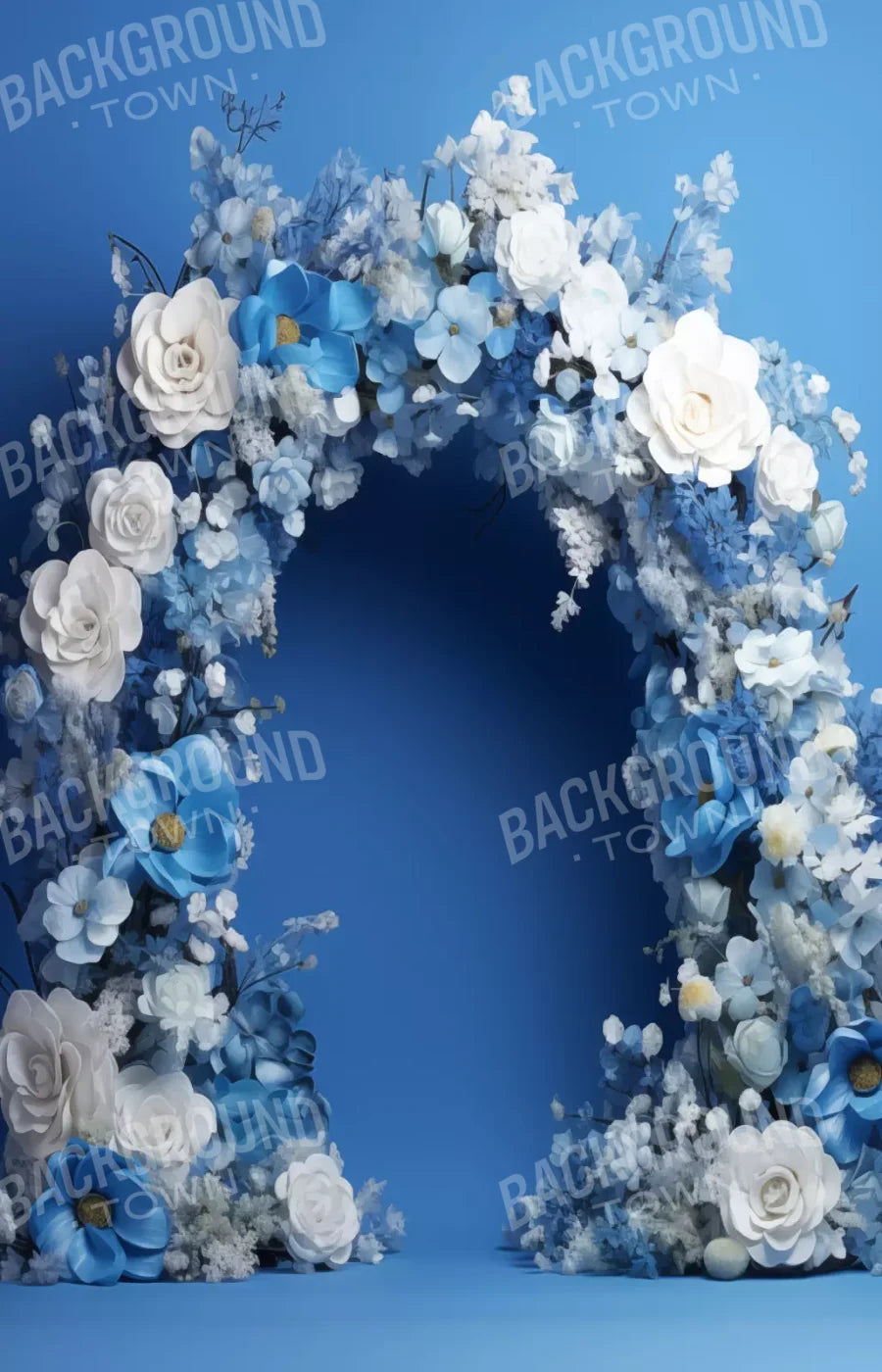 Blue Studio Floral Arch 9’X14’ Ultracloth (108 X 168 Inch) Backdrop