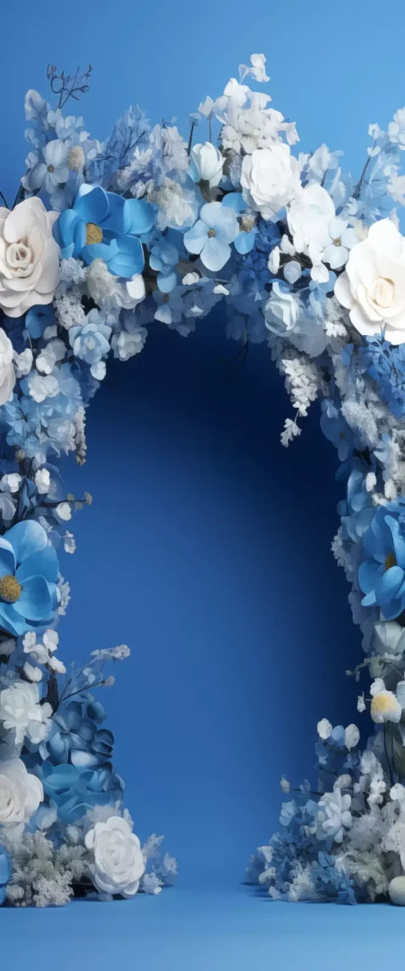 Blue Studio Floral Arch 5’X12’ Ultracloth For Westcott X-Drop (60 X 144 Inch) Backdrop