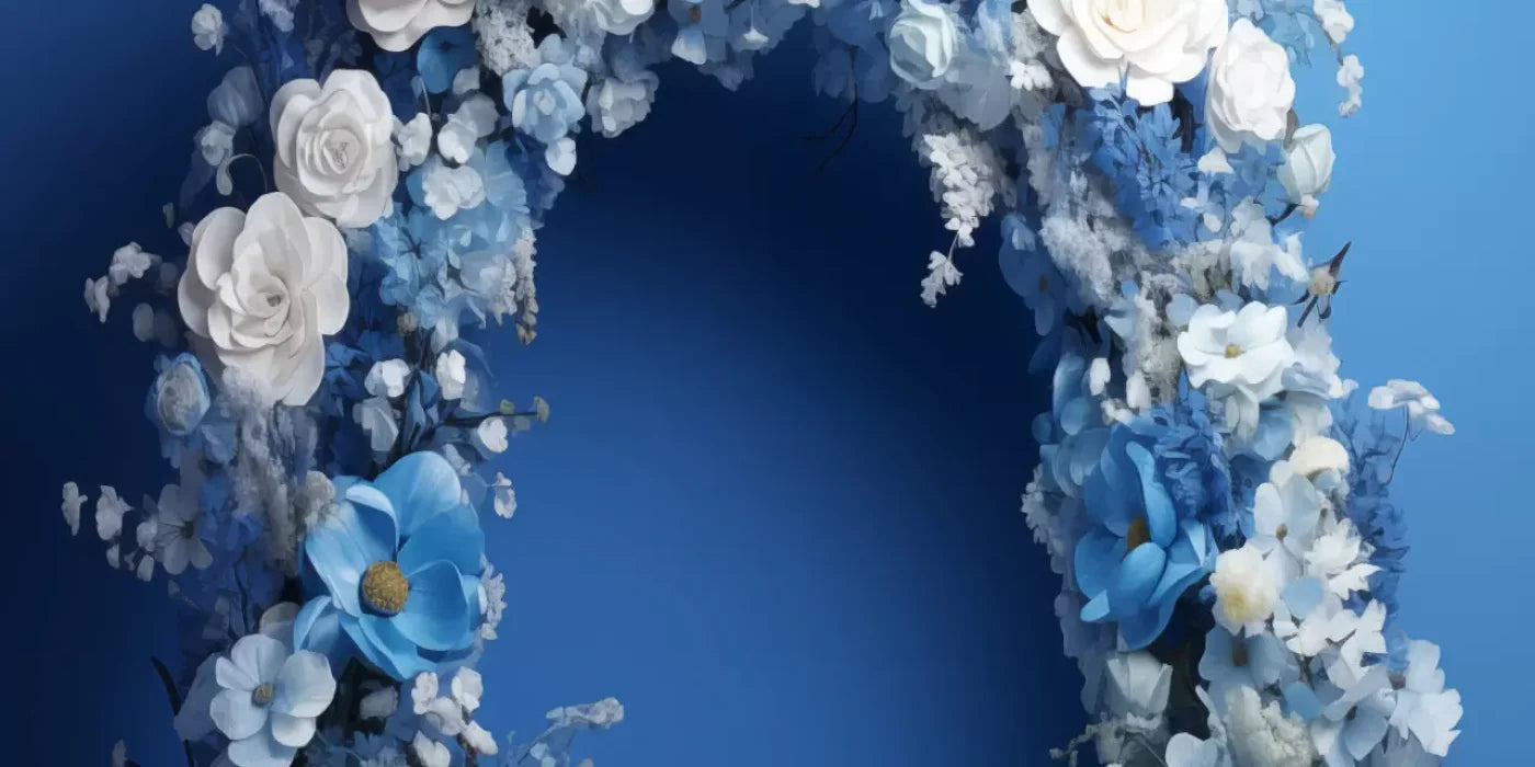Blue Studio Floral Arch 20’X10’ Ultracloth (240 X 120 Inch) Backdrop