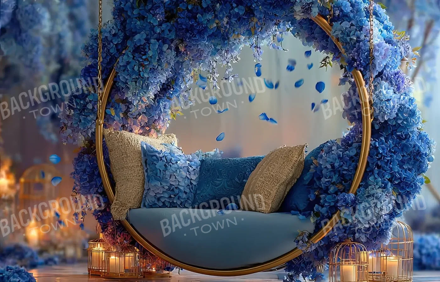 Blue Swing For Two 14’x9’ UltraCloth (168 x 108 inch) Backdrop