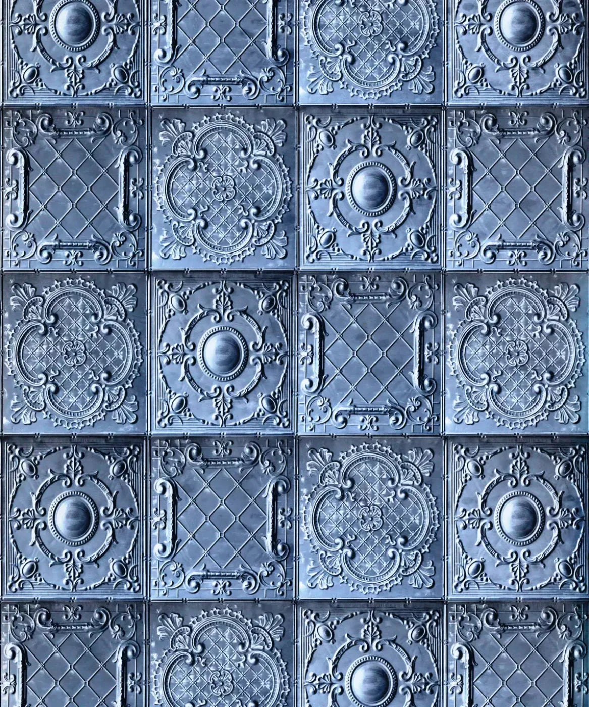 Blue Steel and Metal Backdrop for Photography