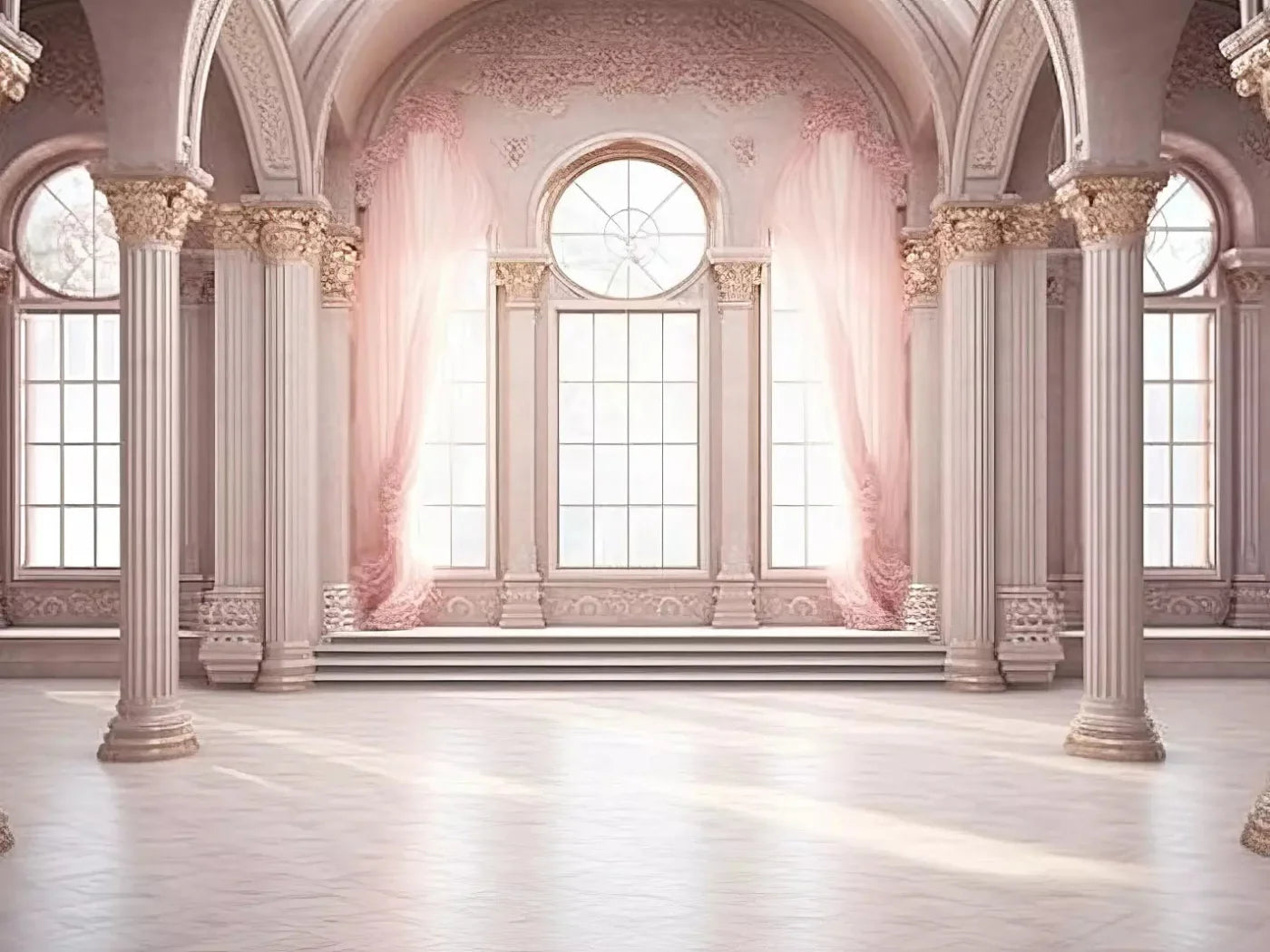 Ballroom In Pink Backdrop