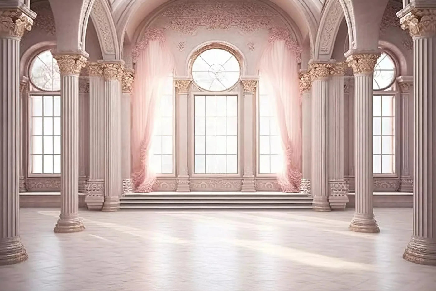 Ballroom In Pink Backdrop