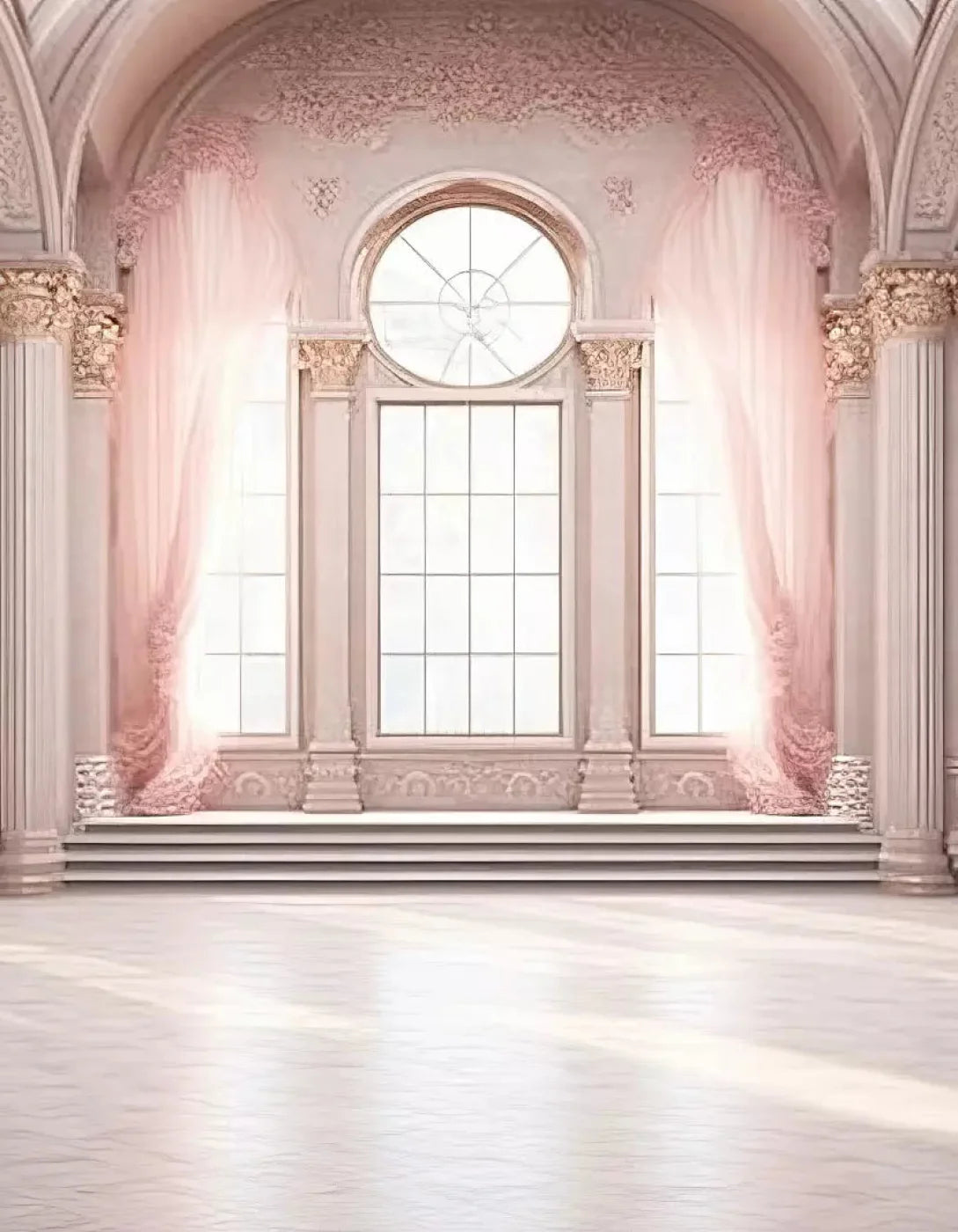 Ballroom In Pink Backdrop