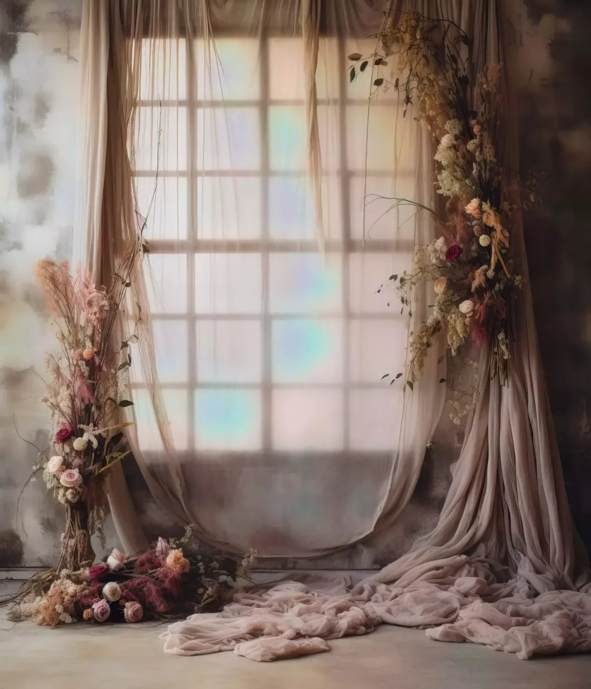 Lavender Blush Chiffon I 10X12 Ultracloth ( 120 X 144 Inch ) Backdrop