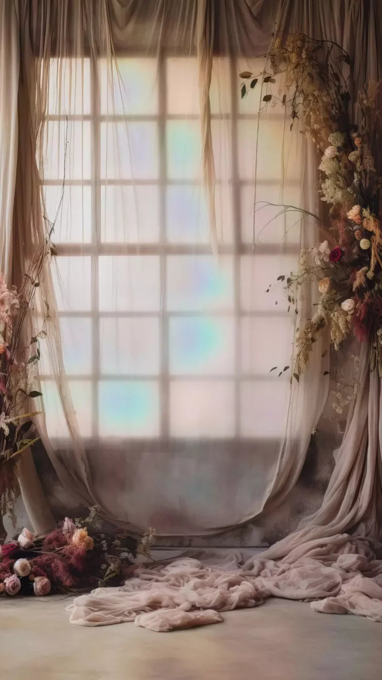 Lavender Blush Chiffon I 8X14 Ultracloth ( 96 X 168 Inch ) Backdrop