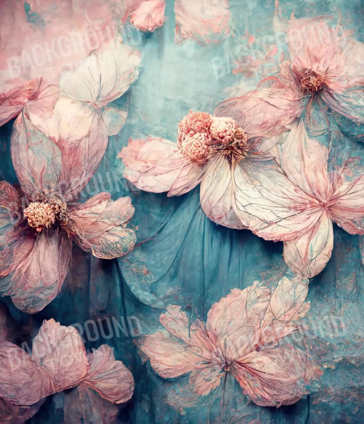 Blush Flowers 10X12 Ultracloth ( 120 X 144 Inch ) Backdrop