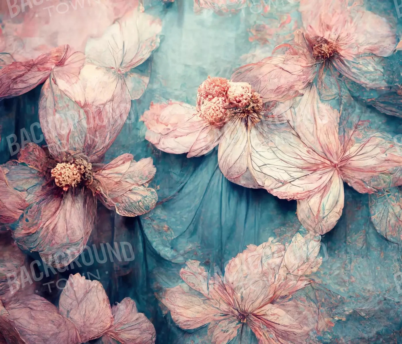 Blush Flowers 12X10 Ultracloth ( 144 X 120 Inch ) Backdrop