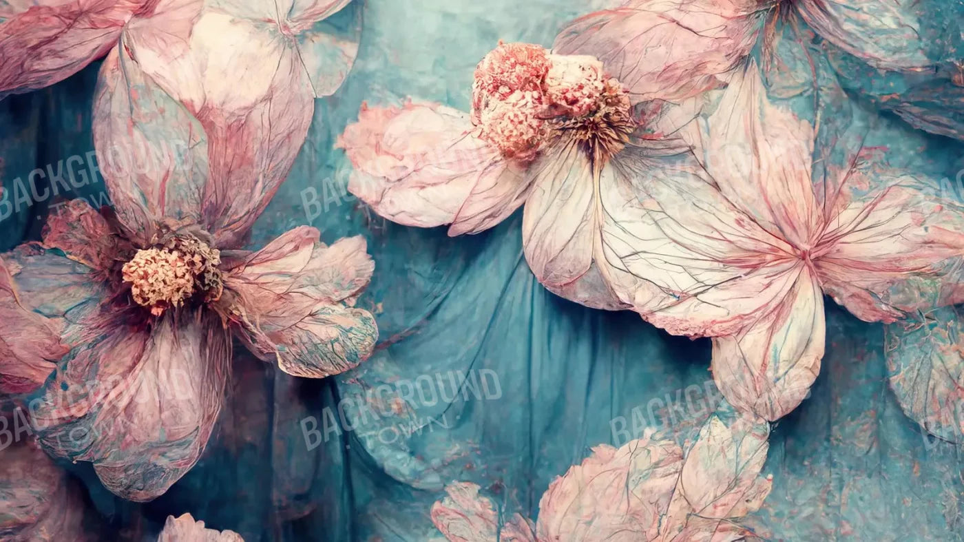 Blush Flowers 14X8 Ultracloth ( 168 X 96 Inch ) Backdrop