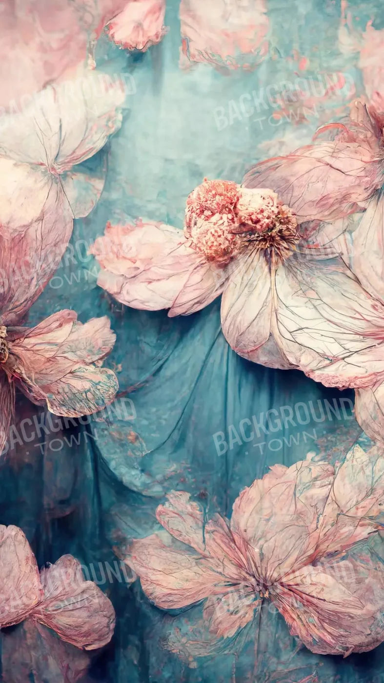 Blush Flowers 8X14 Ultracloth ( 96 X 168 Inch ) Backdrop