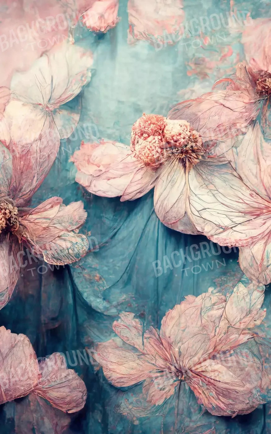 Blush Flowers 9X14 Ultracloth ( 108 X 168 Inch ) Backdrop