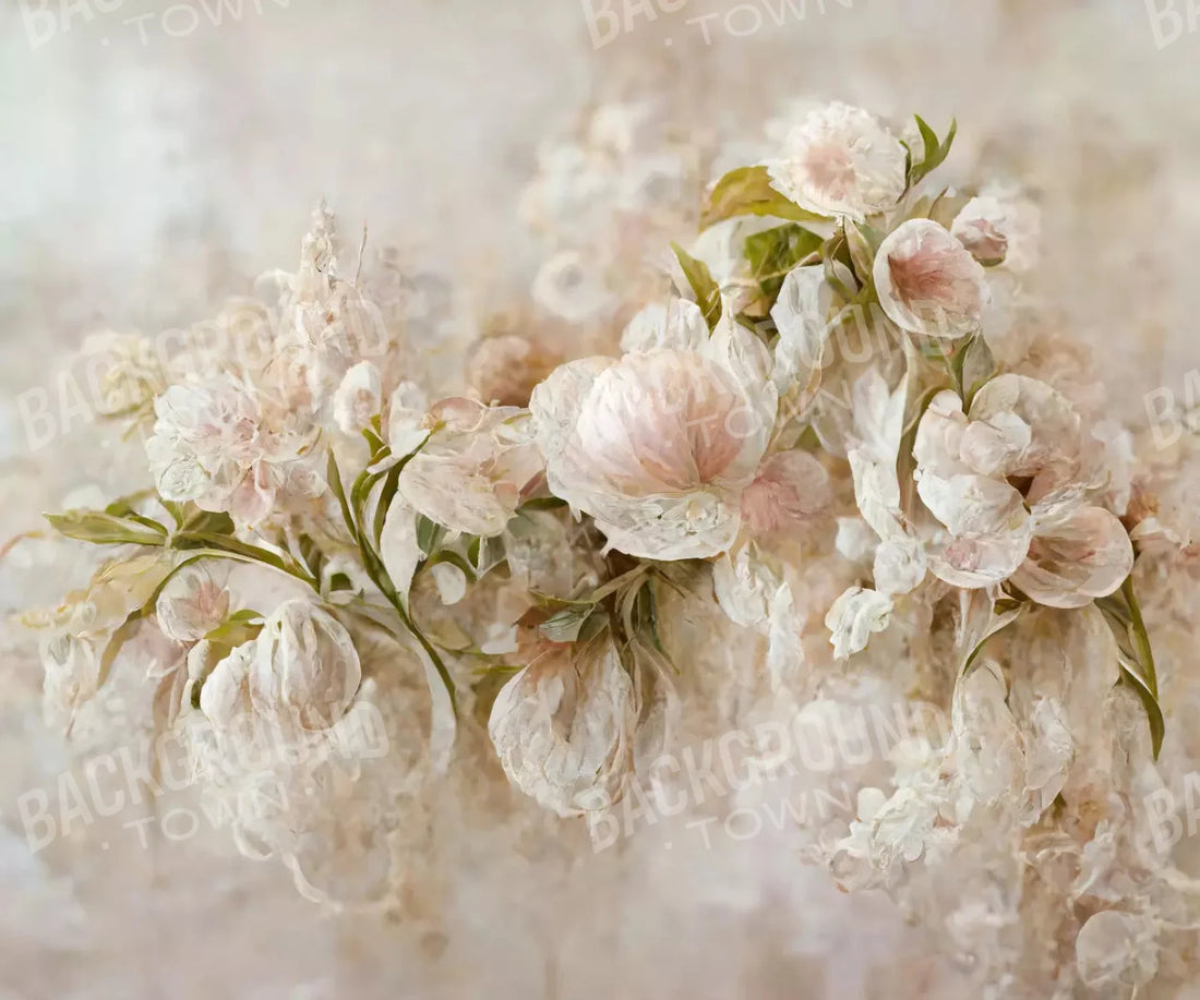 Beige Floral Backdrop for Photography