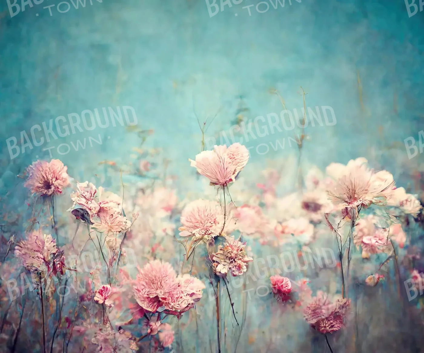 Blush Meadow 5X42 Fleece ( 60 X 50 Inch ) Backdrop