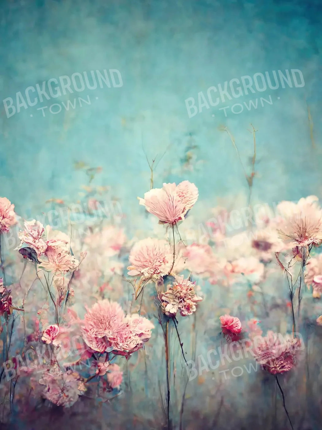 Blush Meadow 8X10 Fleece ( 96 X 120 Inch ) Backdrop