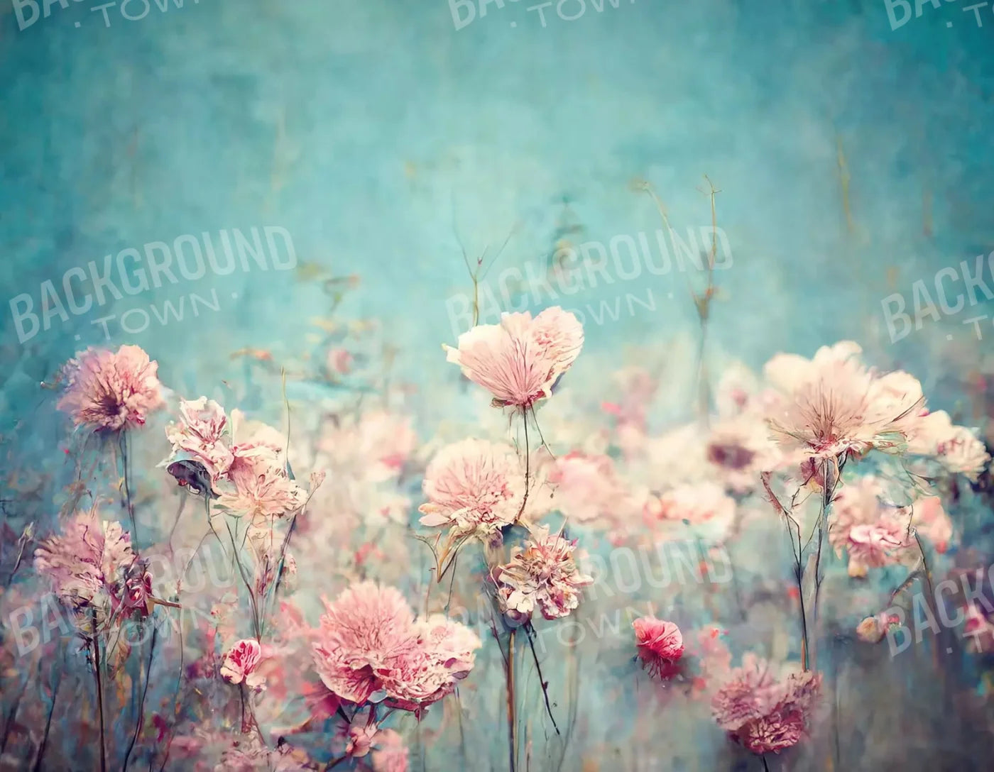 Blush Meadow 8X6 Fleece ( 96 X 72 Inch ) Backdrop