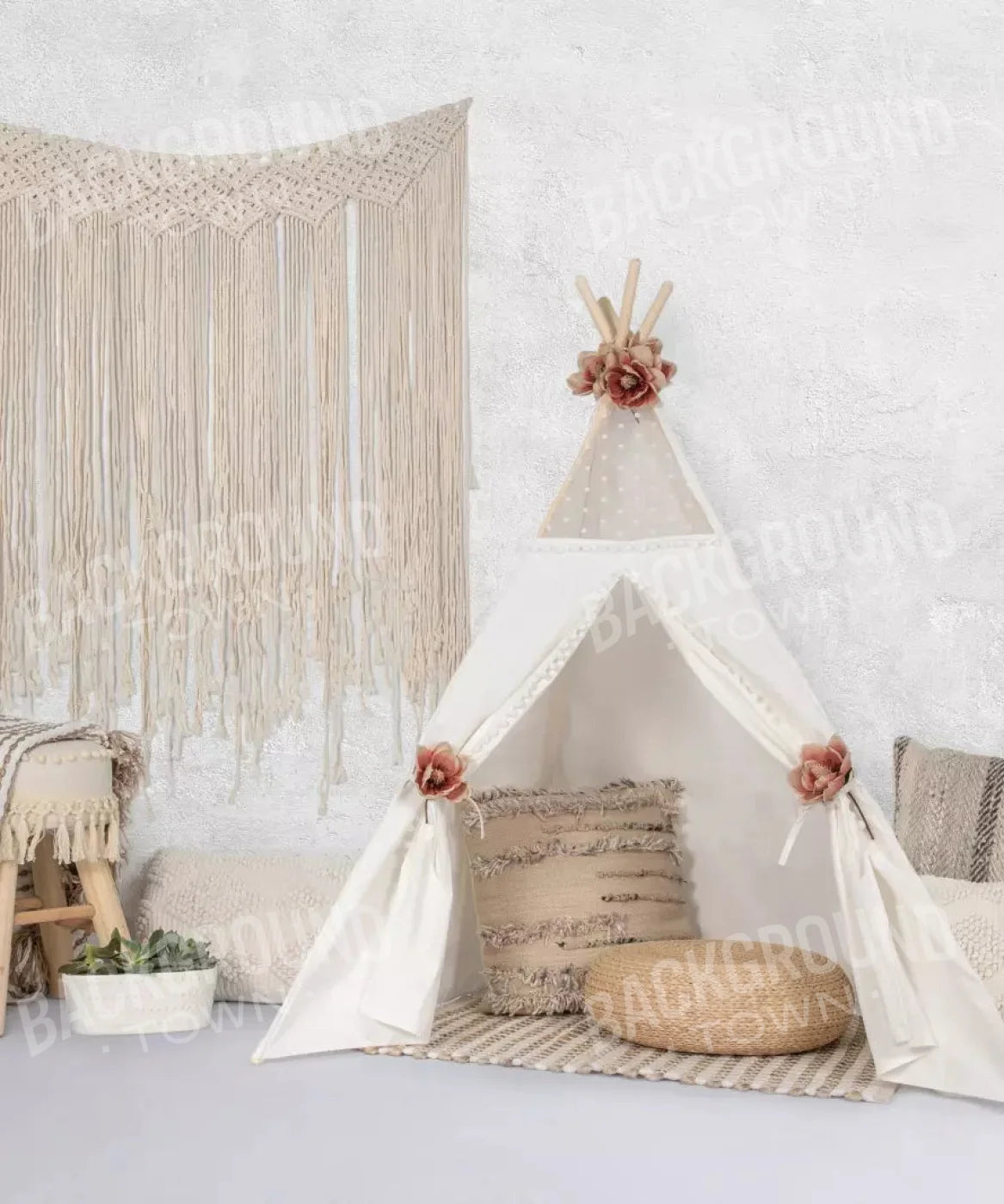 Bohemian Set with Tent Props Children Backdrop for Photography