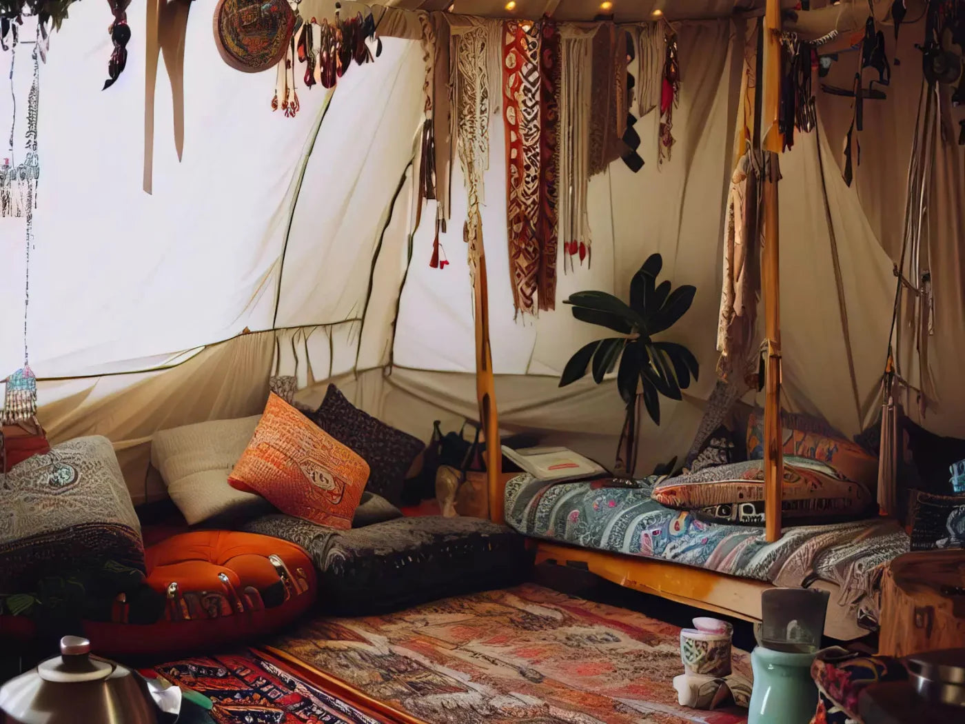 Boho Hut 10X8 Fleece ( 120 X 96 Inch ) Backdrop