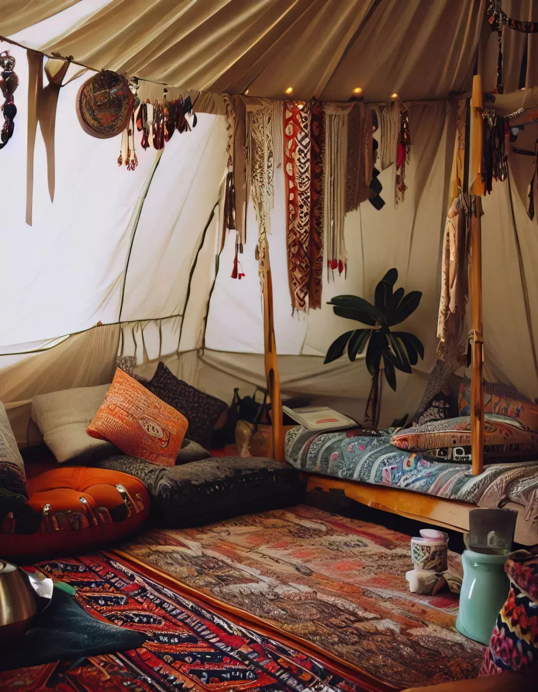 Boho Hut 6X8 Fleece ( 72 X 96 Inch ) Backdrop